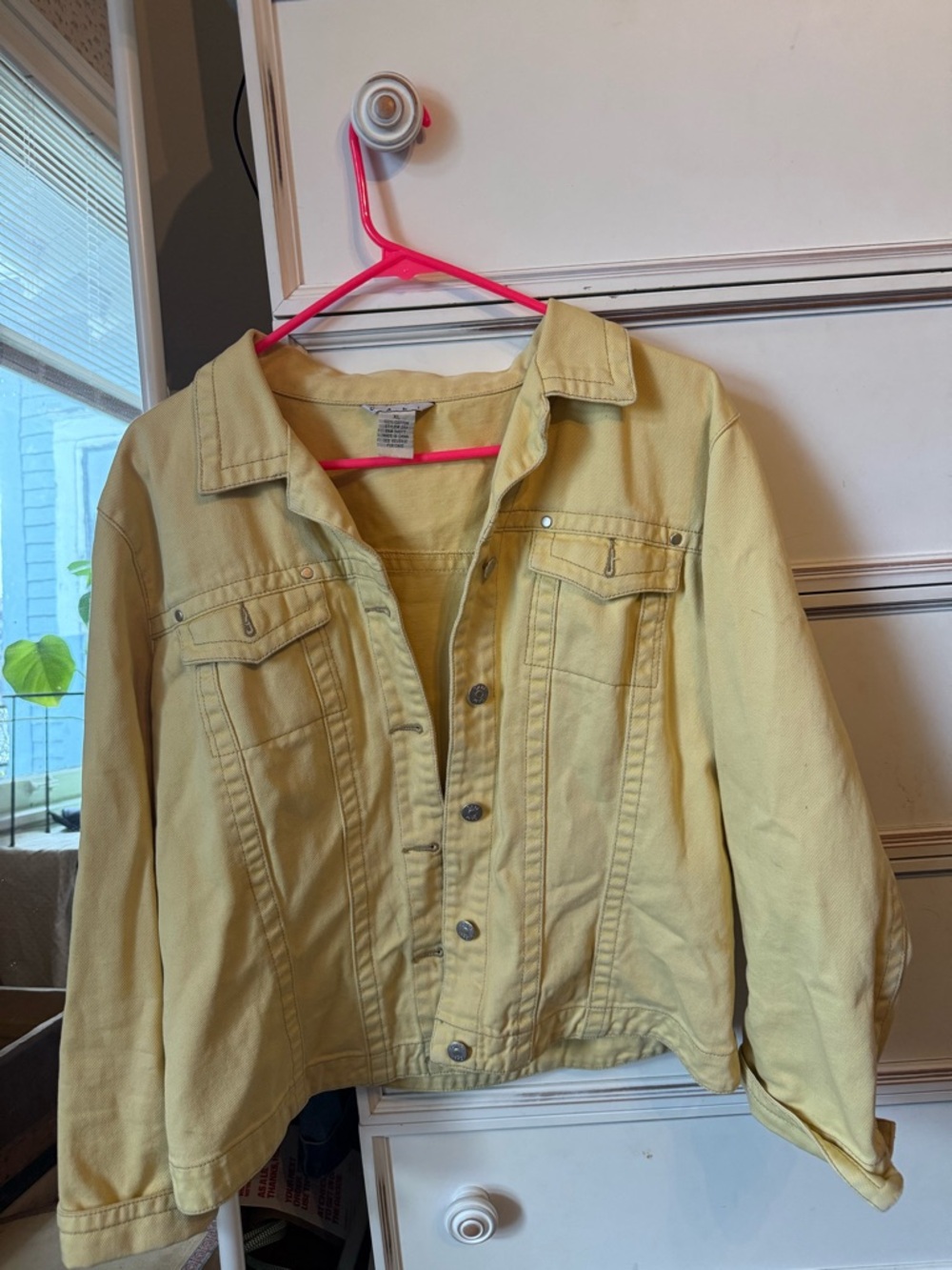 CAbi Yellow Denim Jacket - Casual Button-Front Jean Coat